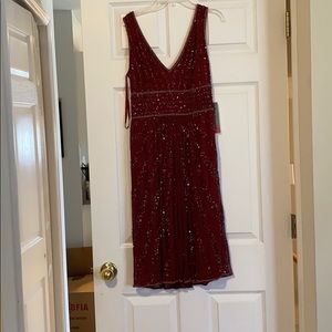 NWT Handmade Size 8 Sleeveless Red Sequin Dress